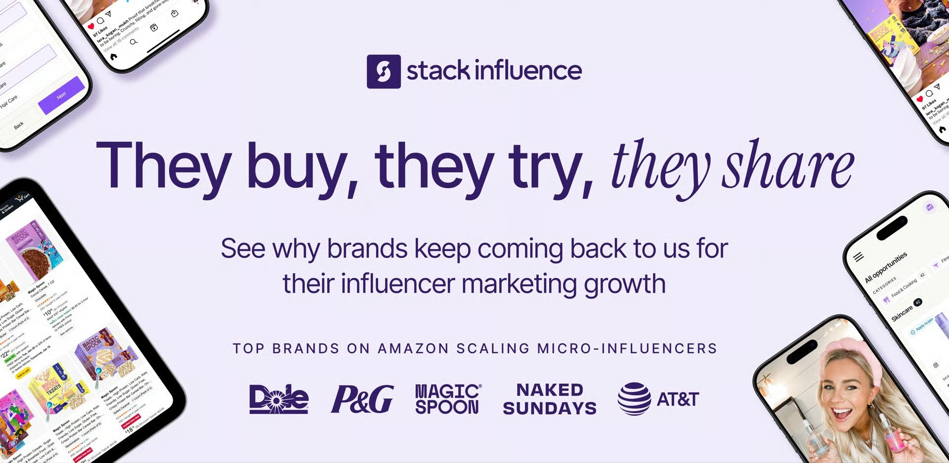 Stack Influence - They buy, they try, they share